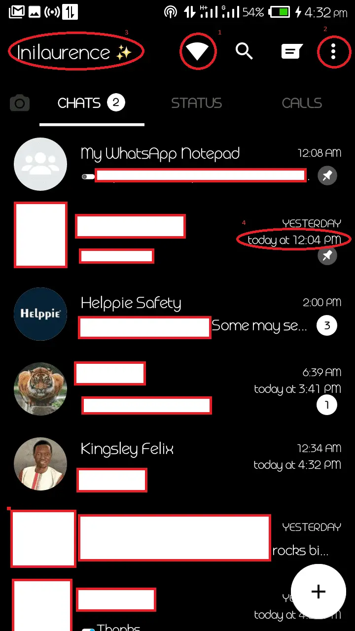 GBWhatsApp Chats Tab edited