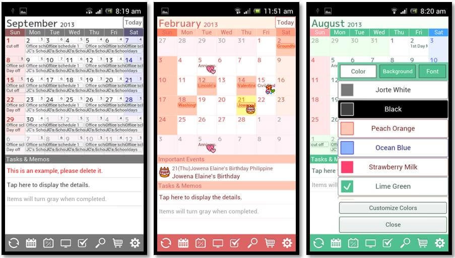 Jorte Calendar